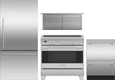 4 Piece Package Includes Refrigerator, Range, Hood And Dishwasher